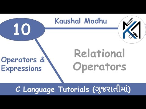 Relational Operators in C Language in Gujarati | Kaushal Madhu