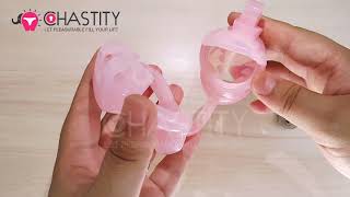 MChastity - Pink Silicone Spiked Cock Cage