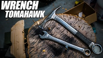 Forging a Tomahawk from a Wrench #HuskyHawk