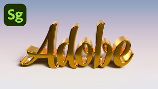 Adobe Substance 3D Stager - Create a 3D Gold Text