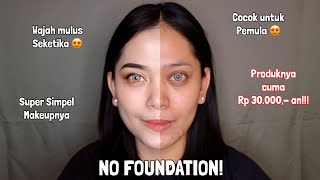 Menutupi Pori Pori / Jerawat / Bekas Luka Secara INSTANT!! Makeup tutorial untuk pemula super awet!