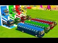 Garage with Colors - ALL MIXER TRUCK WITH DOUBLE FLATBED TRAILER TRUCK, VOLVO, MERCEDES, LIZARD