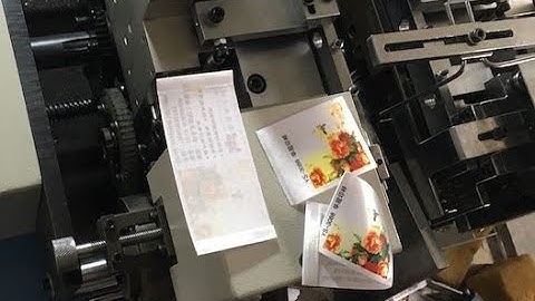 Automatic Printed or woven label cutting and Centre after End folding machine - YS 3400