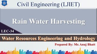 Lec-34_Rain Water Harvesting | WREH | Civil Engineering