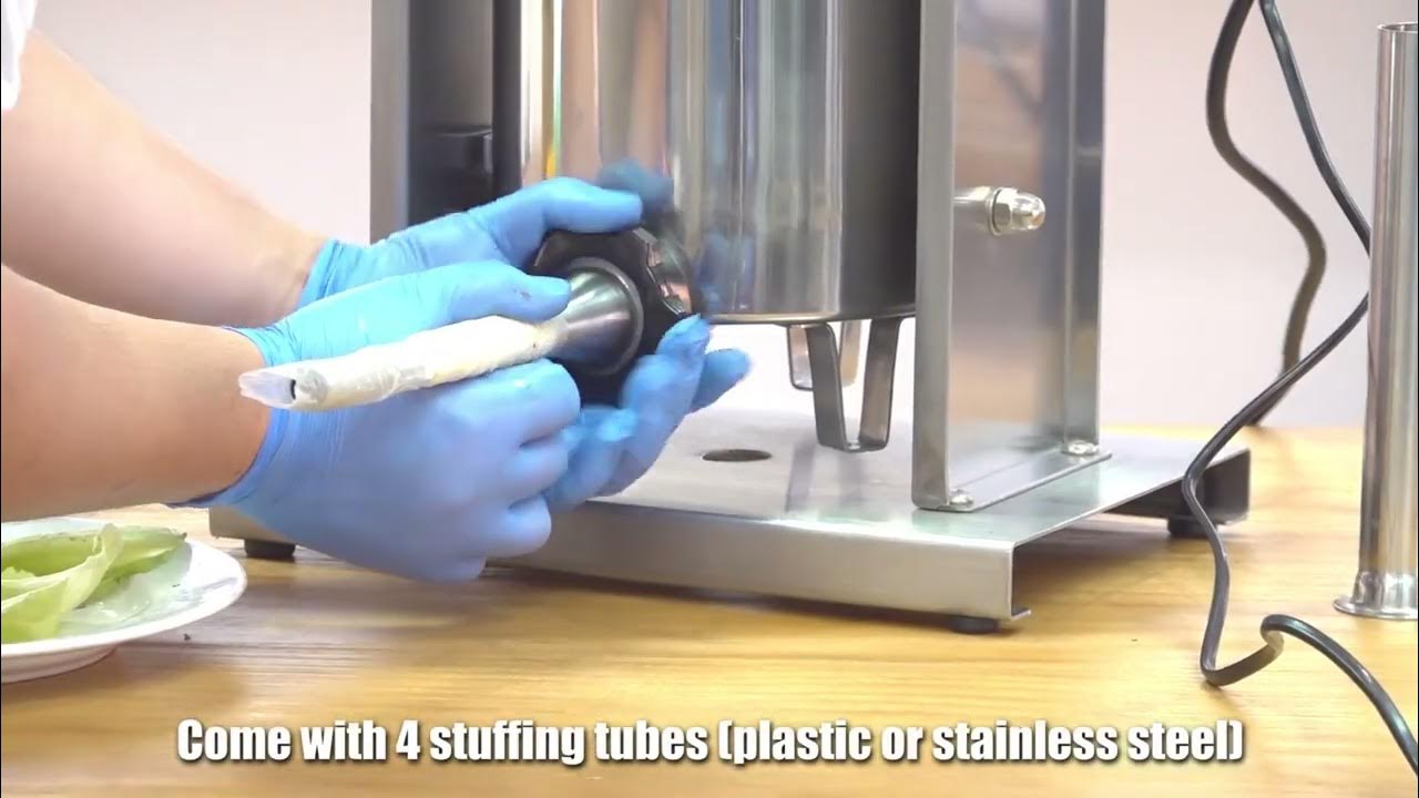 Motorized stainless steel sausage stuffer YouTube