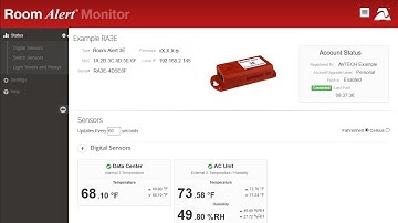The Room Alert 3E - AVTECH’s Most Economical & Compact Monitor