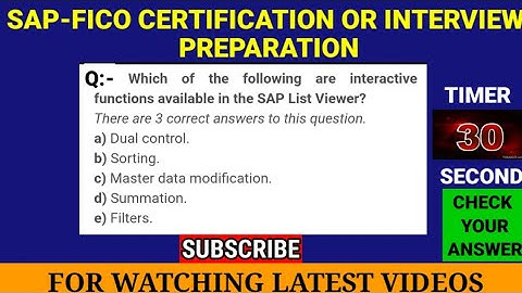 SAP FICO MOST ASKING INTERVIEW/CERTIFICATION QUESTION WITH ANSWER #SAPFICO#SAP#SHORTS#SAPERP#COURSE