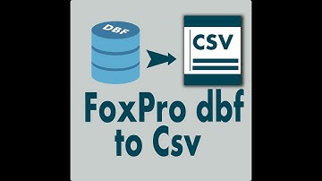 Foxpro dbf To Csv