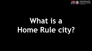 Details What is a Home Rule City News