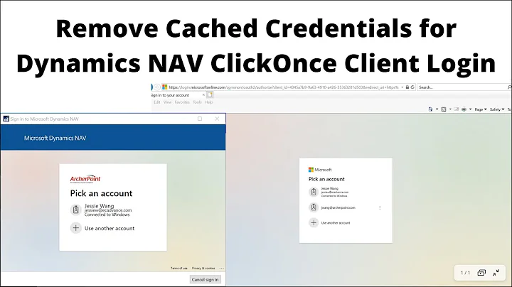 Remove Cached Credentials for Dynamics NAV ClickOnce Client Login