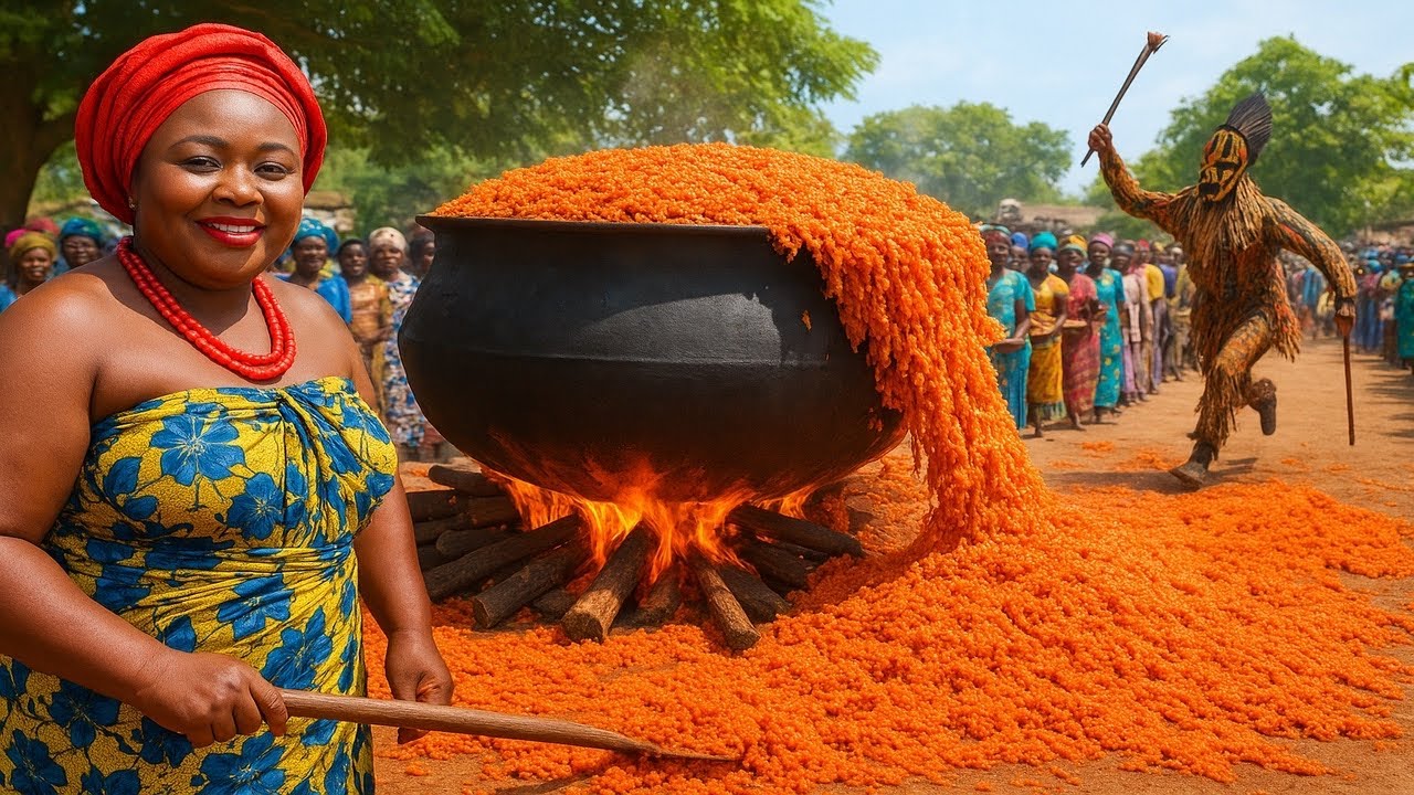 SHE COOKED THE LARGEST POT OF JOLLOF RICE IN HER VILLAGE AND EVERYTHING CHANGED-