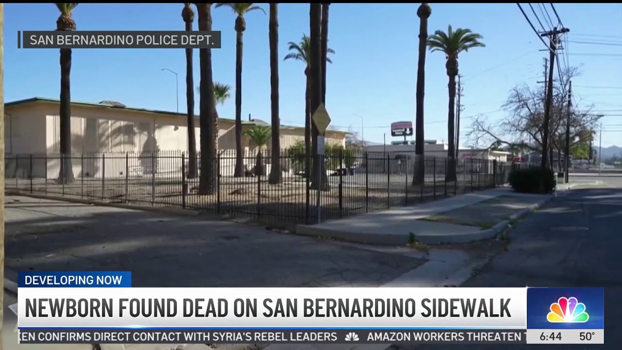 Newborn found dead on San Bernardino sidewalk - YouTube