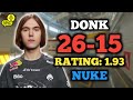DONK (26-15) RT: 1.93 | EU FACEIT (NUKE) +VOICE | CS2 POV