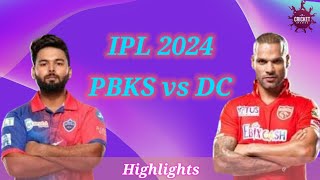 PBKS vs DC || IPL 2024 || Match-2 Highlights || Cricket Updates