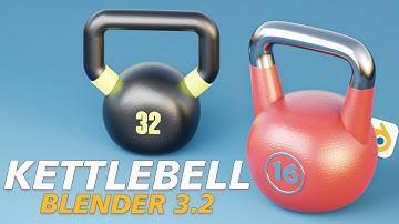 Blender 3D How to make a REALISTIC KETTLEBELL IN BLENDER 3.2 EASY TUTORIAL