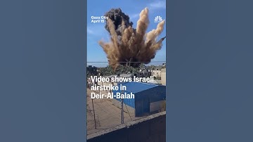 Thumbnail of Video shows Israeli airstrike in Deir-Al-Balah