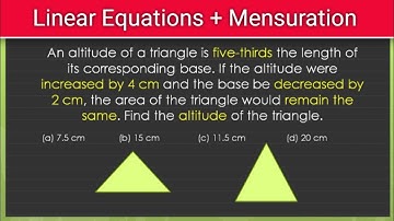 An altitude of a triangle is five-thirds the length of its corresponding base.
