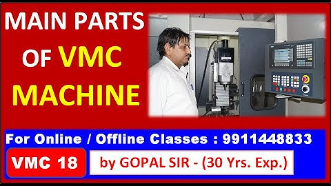 MAIN PARTS OF VMC MACHINE | VMC M/c के सभी PARTS की जानकारी DETAIL मैं जानिए | BY GOPAL SIR | V18