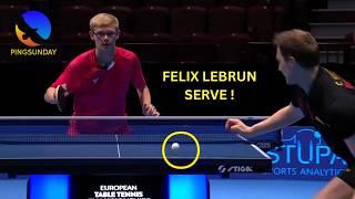 Why does Felix Lebrun generate so much spin on his serve?
