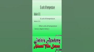 What is the SI unit of Temperature? #shorts #physics #viralshorts #icse #studyshorts #icse