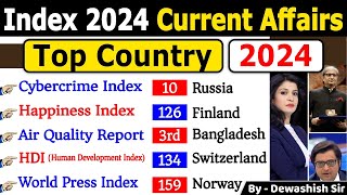 INDEX 2024 Current Affairs | Important INDEX Current Affairs 2024 | Current Affairs 2024 #current