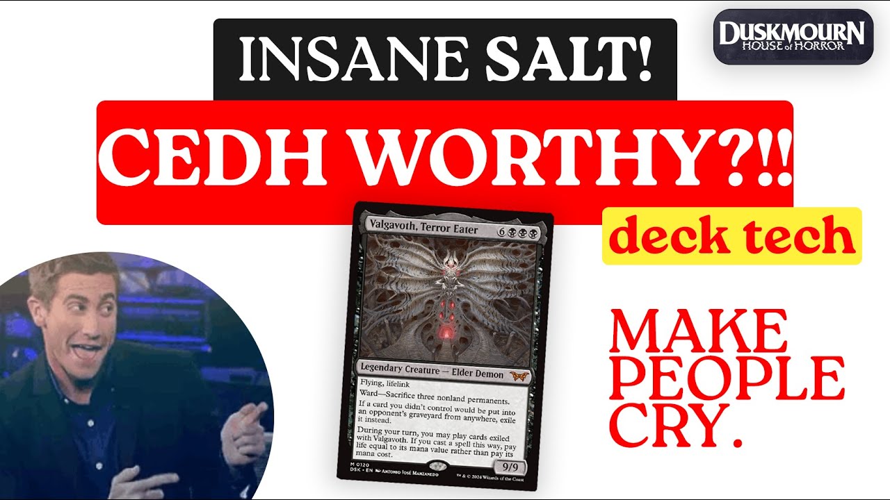 mtg valgavoth terror eater commander deck Duskmourn Valgavoth, Terror Eater (Double Exposure Alt) 100+ DECK BOX for Magic:  The Gathering