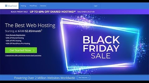 Black Friday Offer 60% Off Bluehost + Free Domain +SSL