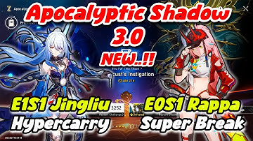 New Apocalyptic Shadow 4 3 Stars | E1S1 jingliu & E0S1 Rappa | Honkai: Star Rail 3.0