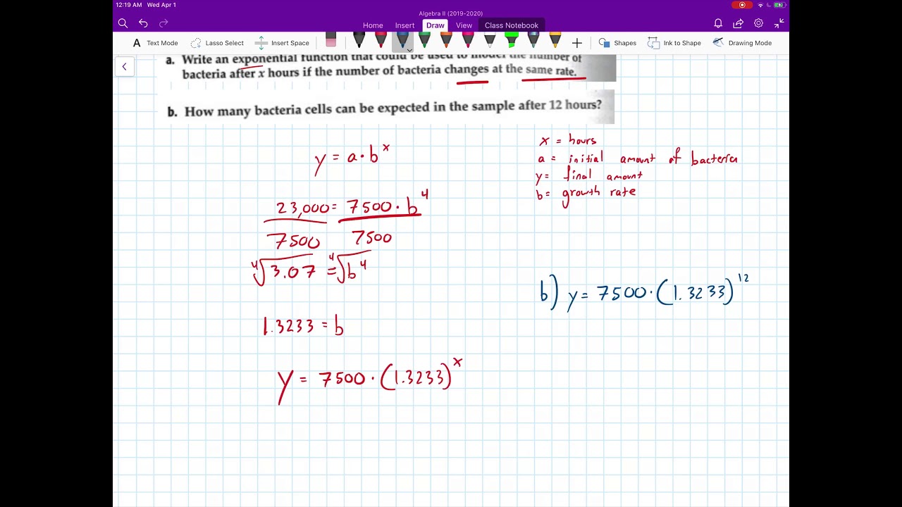 Writing Exponential Equations Word Problems - YouTube