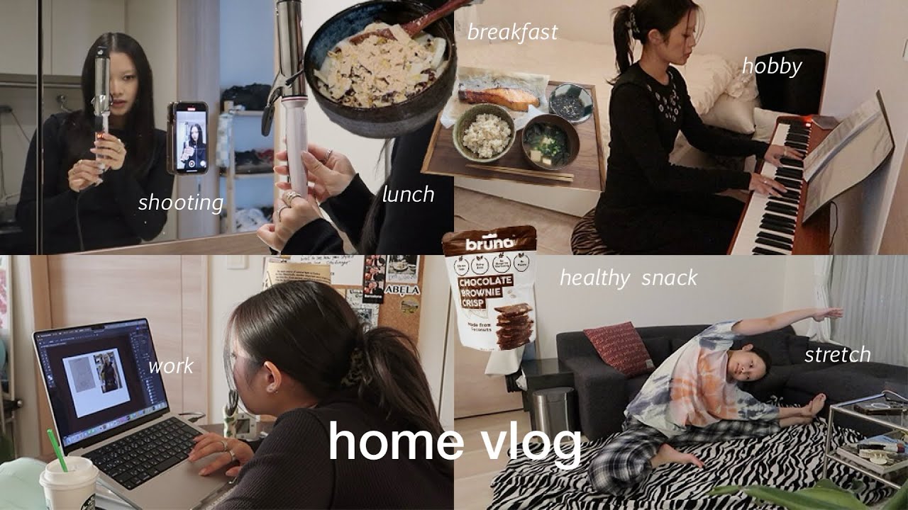 25歳クリエイターの1日家で過ごす日。家トレ/アパレルワーク/撮影/趣味/オススメおやつ