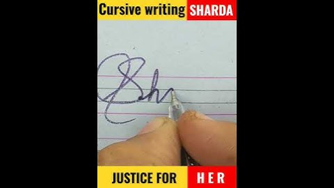 cursive writing shardha शारदा का नाम #justice for shardha #ytshort