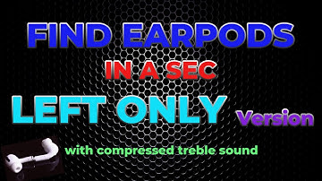 [Left Only ver.] Compressed loud sound to find lost airpods (earpods) immediately | loud noise