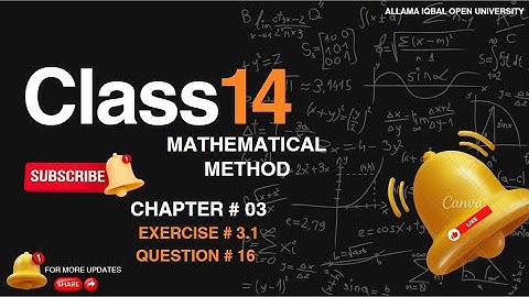 Mathematical Method Chapter # 3, Ex # 3.1, Q # 16, #matrix #mathtips #ytshorts #learningocean254