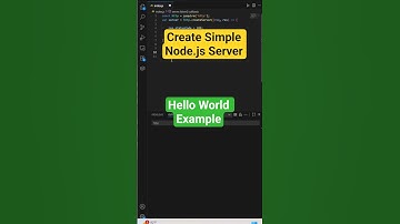 Create Simple Node.js Server in 60 Seconds | Hello World Example #nodejs #server #javascript