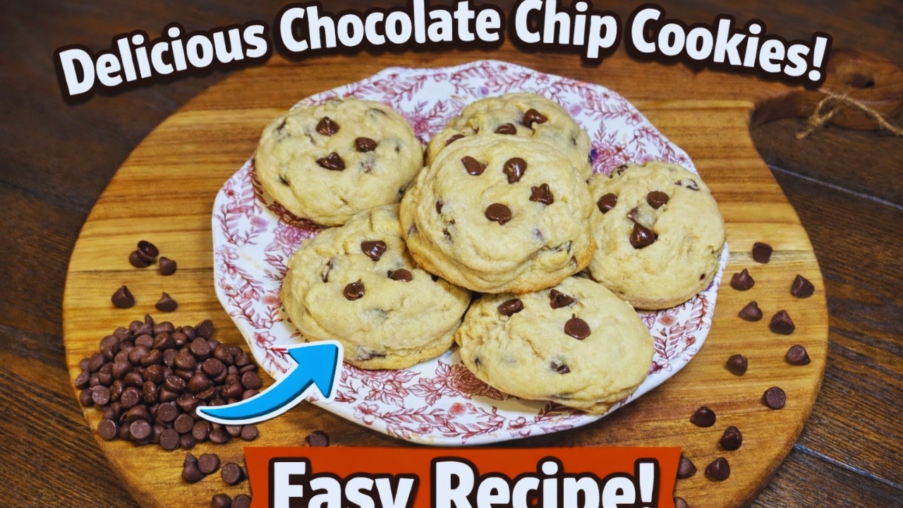 Chewy & Crunchy Chocolate Chip Cookies | Easy Bakery-Style Cookie Recipe