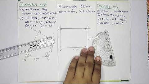 PRACTICAL GEOMETRY | CHAPTER 4 | CLASS 8TH | MATH | 4.3| Exercise 4.4 | CBSE