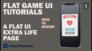 Game Extra life Page | Flat UI Series | Game UI Tutorial in Photoshop