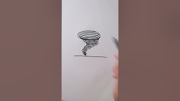 The fastest way to draw a Tornado! 🌪️ #art #drawing #tornado