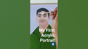 My first acrylic colour portrait painting 🖌️#shorts #ytshorts #art #painting #viral #trending