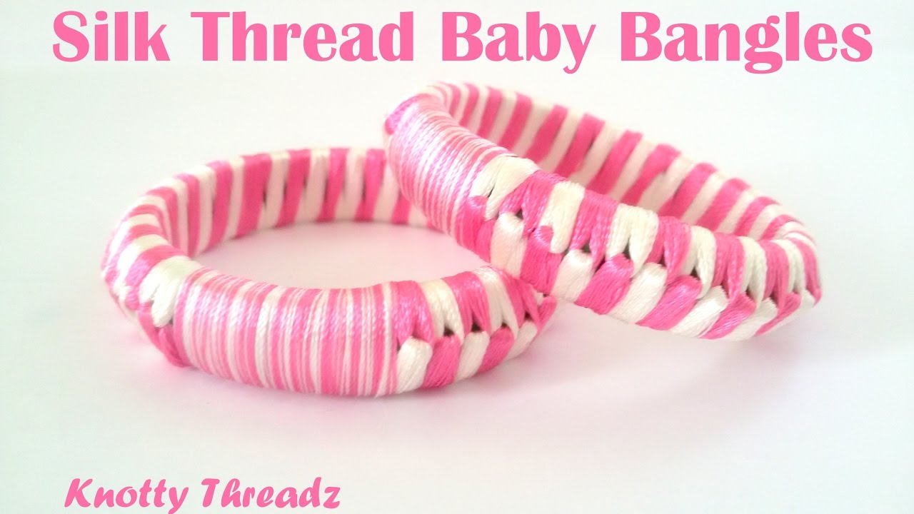 How To Make Silk Thread Designer Bangles||Silk Thread Fancy Pearl Bangles -  YouTube