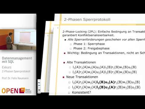 Video: Was ist ein Zweiphasen-Locking-Protokoll? Wie garantiert es die Serialisierbarkeit?