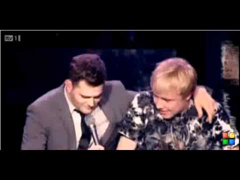 Michael Buble's reaction to the 15-year-old boy