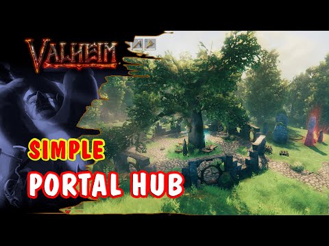 Valheim: How To Build Simple Portal Hub | Small Village