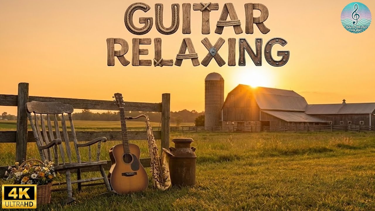 Best Old Instrumental Music for A Peaceful Life - Relaxing Guitar & Saxophone with USA Nature