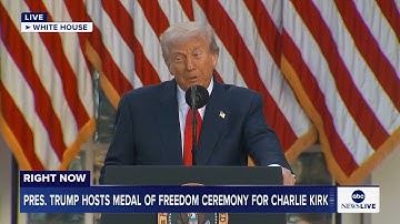 LIVE: President Trump posthumously awards Charlie Kirk Presidential Medal of Freedom