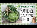 🌳🌿Dollar Tree Farmhouse Pizza Pan Decor \ My Spin on this Trending Craft \ Country Charm by Tracy