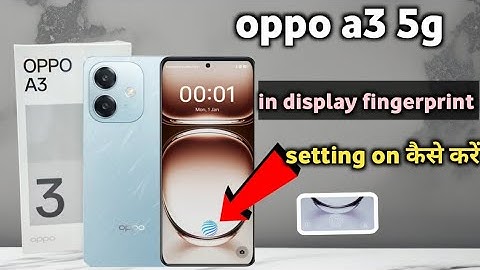 oppo a3 5g in display fingerprint lock setting on kaise kare||oppo a3 5g display fingerprint setting
