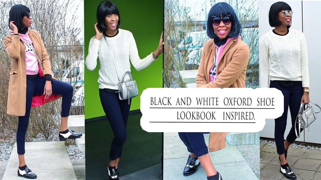 black and white oxford shoes outfit