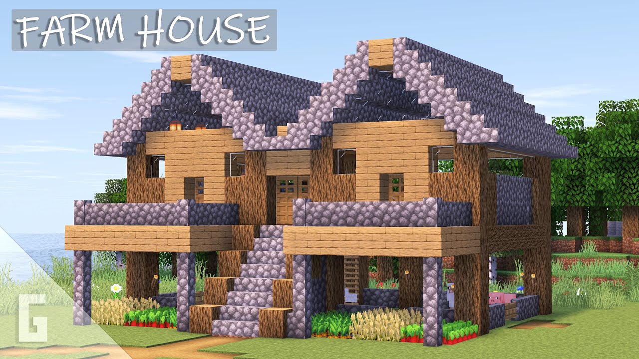 Minecraft survival farm base/house 👌🌾🥰, house, video recording