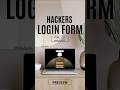hackers login form source code is in bio #htmlcssjs #webdesign #cssanimation #htmlcss #cssfilters